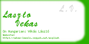 laszlo vekas business card
